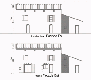 plan de façade Déclaration préalable modification façade