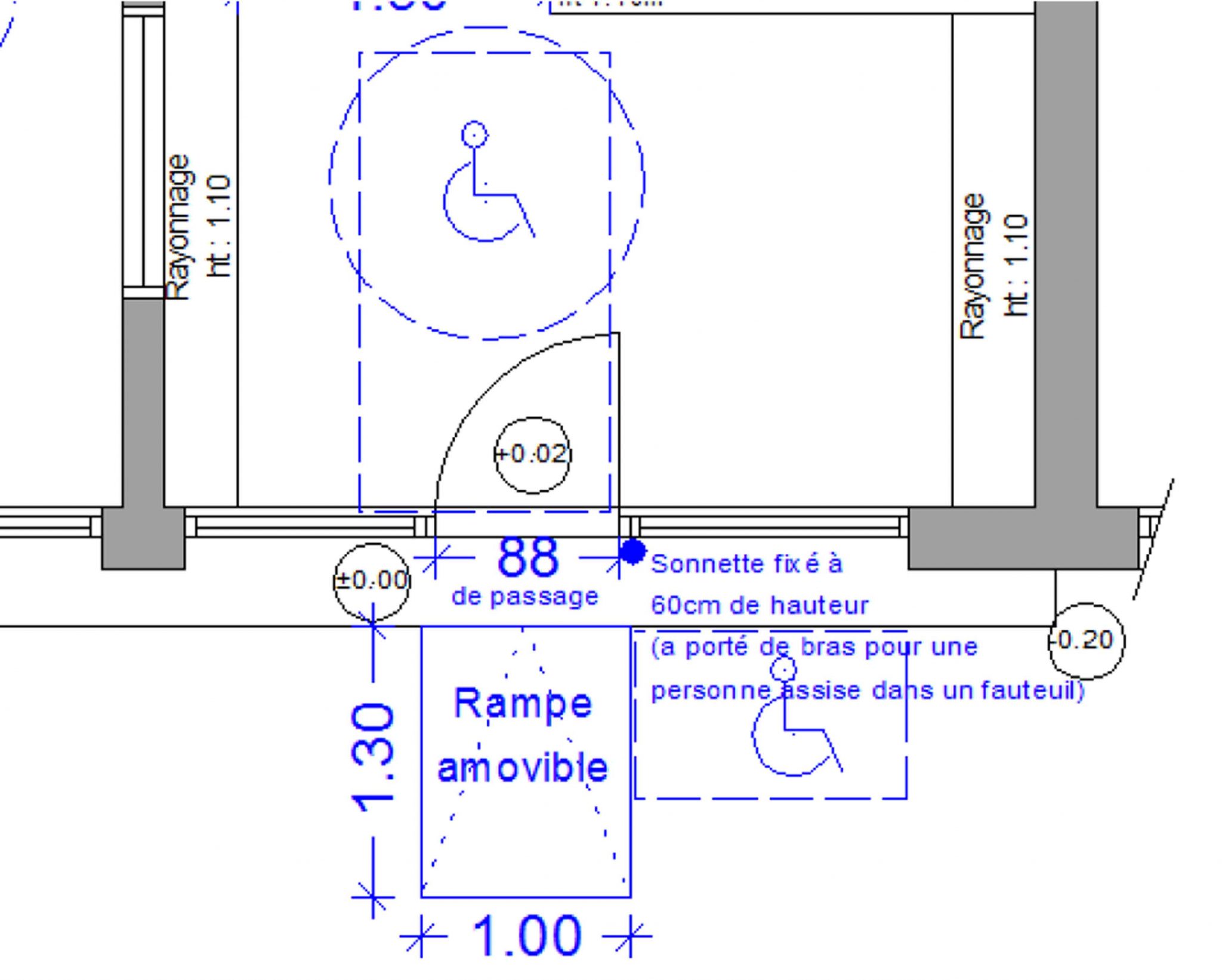 Projet accessibilité handicapé - Dessinateur en batiment - ABE Project