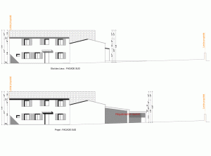 PCMI 5 plan de facade aménagement d'une grange