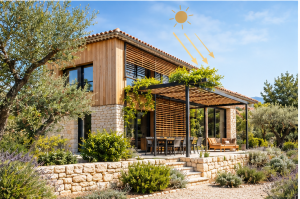 maison bioclimatique en bardage bois